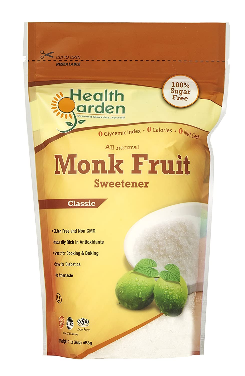 Health Garden Monk Fruit Classic Sweetener 1 Pound ...