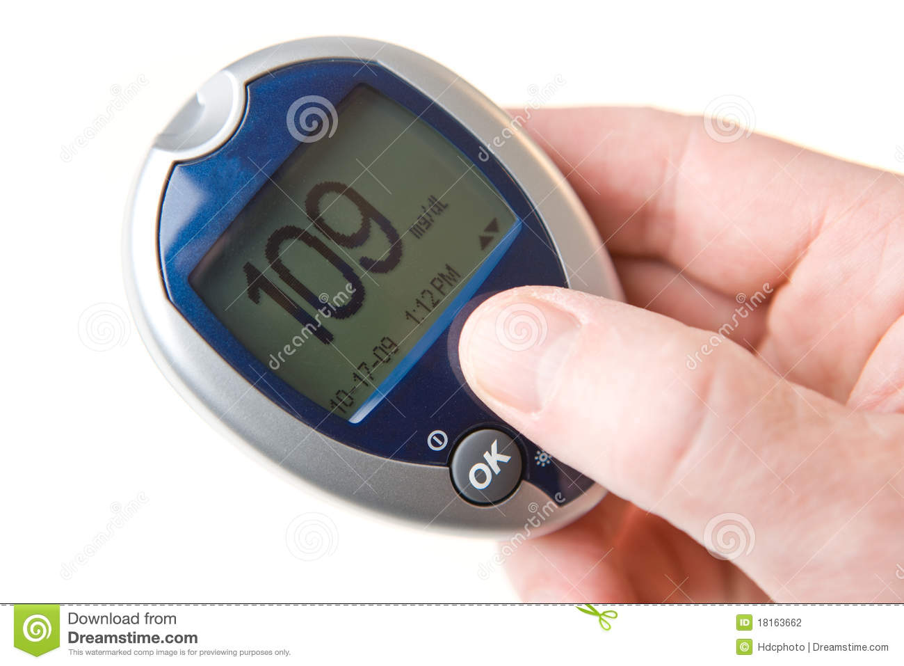 High Blood Sugar On Glucometer Stock Photography