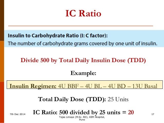 How to calculate insulin dose