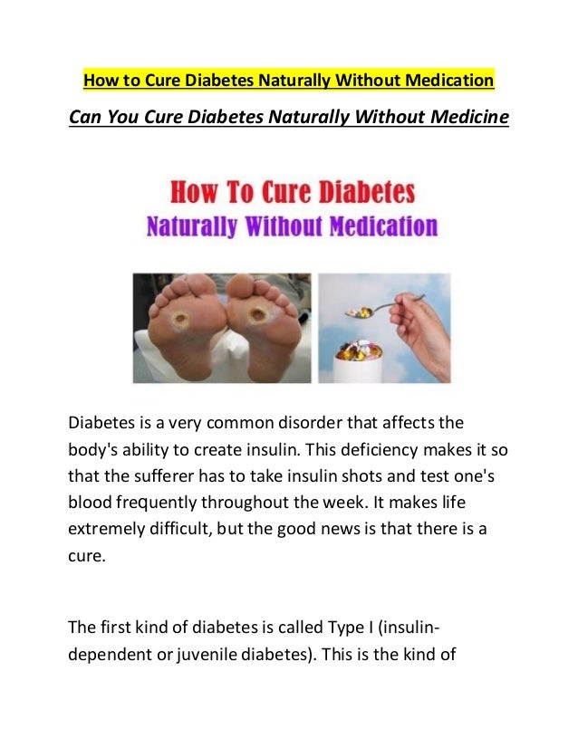 How to Cure Diabetes Naturally without Medication