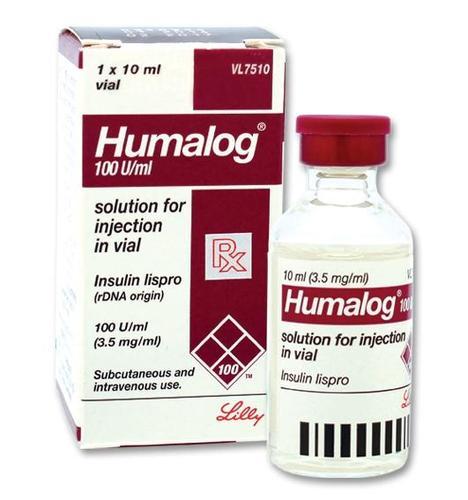 Humalog Insulin Lispro Injection, Packaging Type: Vial, Packaging Size ...