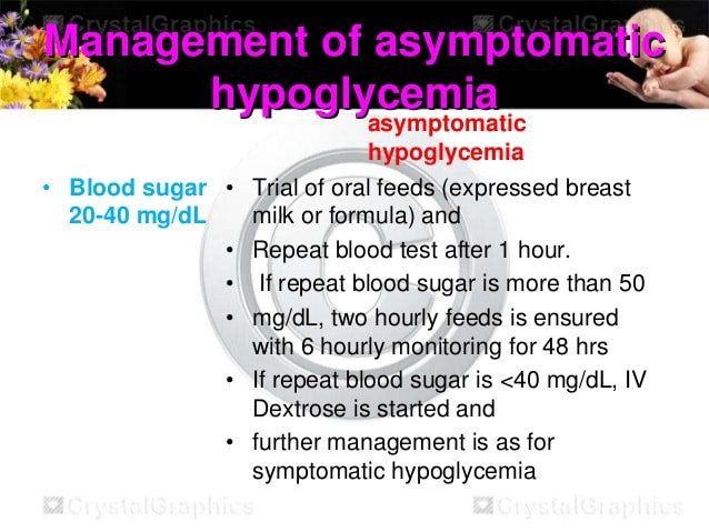 Hypoglycemia in newborns