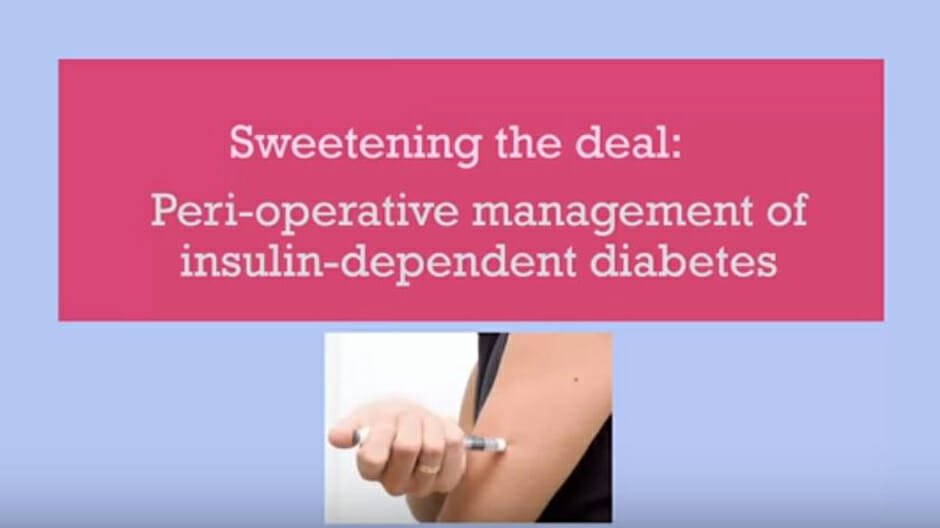 Perioperative management of insulin