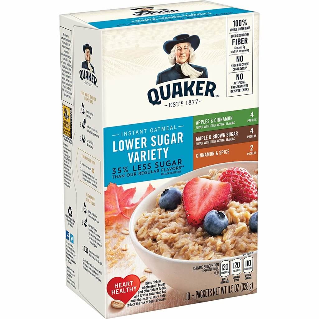 Quaker Lower Sugar Instant Oatmeal Variety Pack