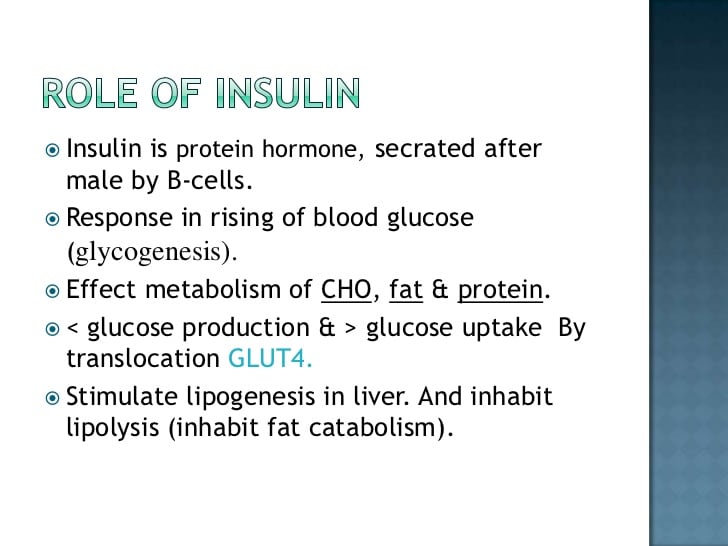 Role of insulin &  it