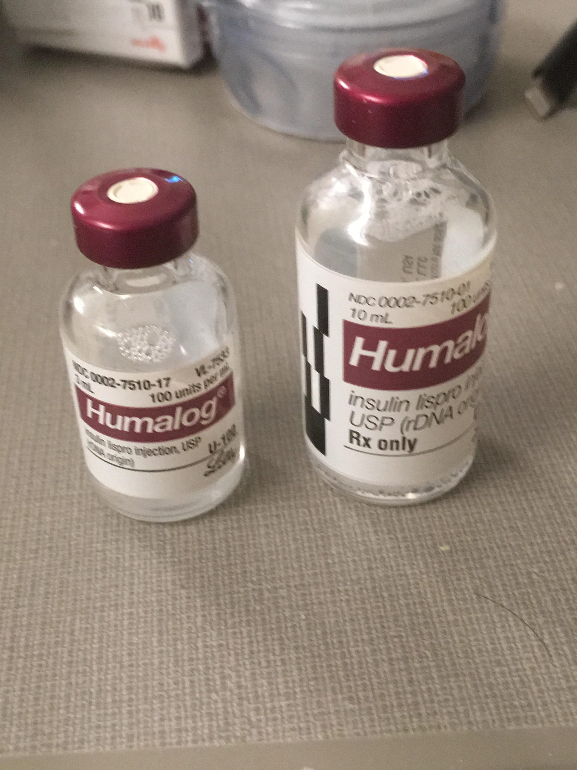 TIL they make 300u vials of humalog and they look exactly ...
