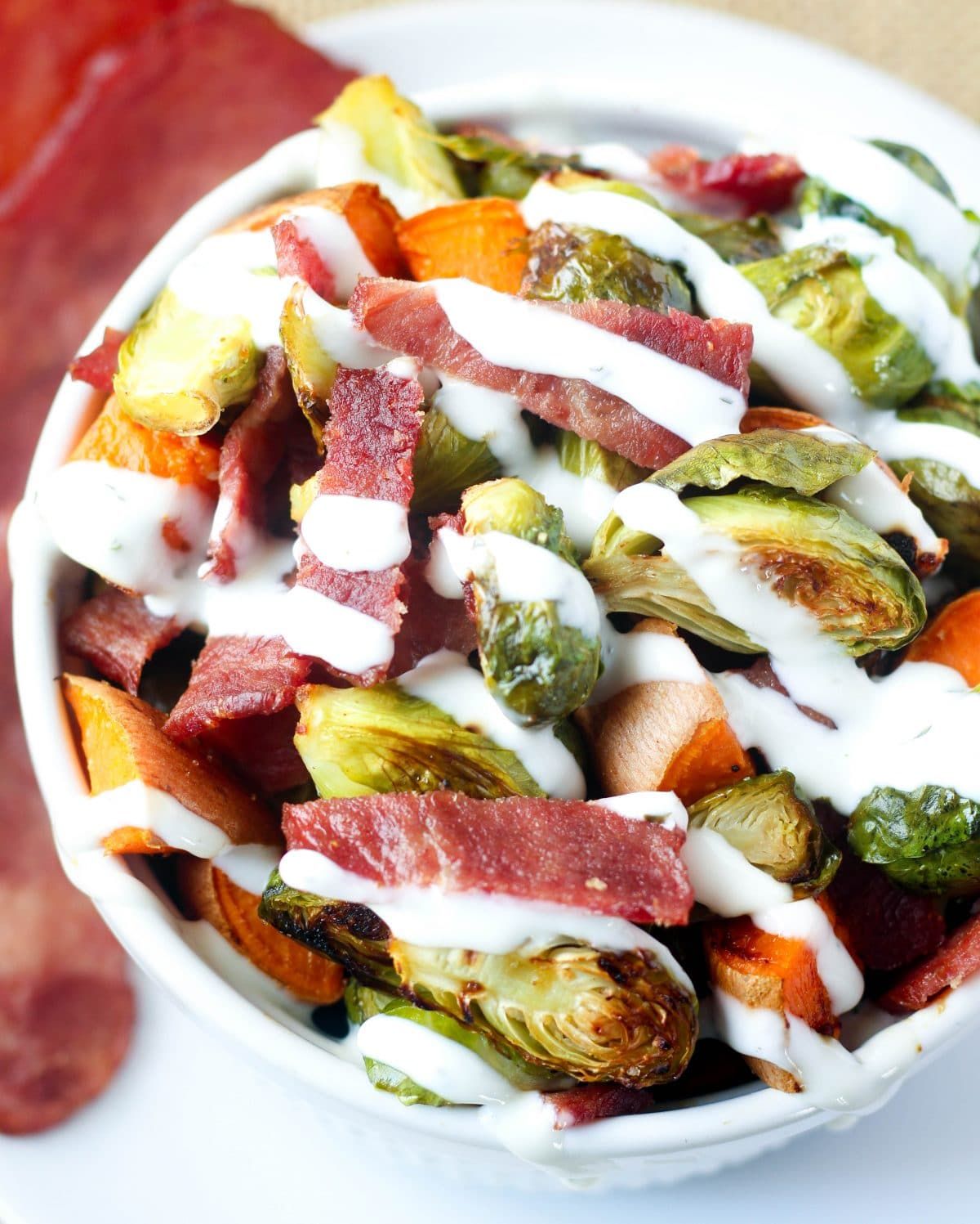 Turkey Bacon Ranch Bowls are a healthy sheet pan meal made ...