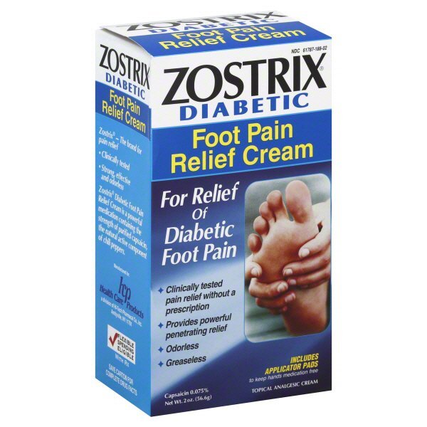 Zostrix Diabetic Foot Pain Relief Cream